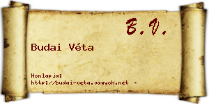 Budai Véta névjegykártya